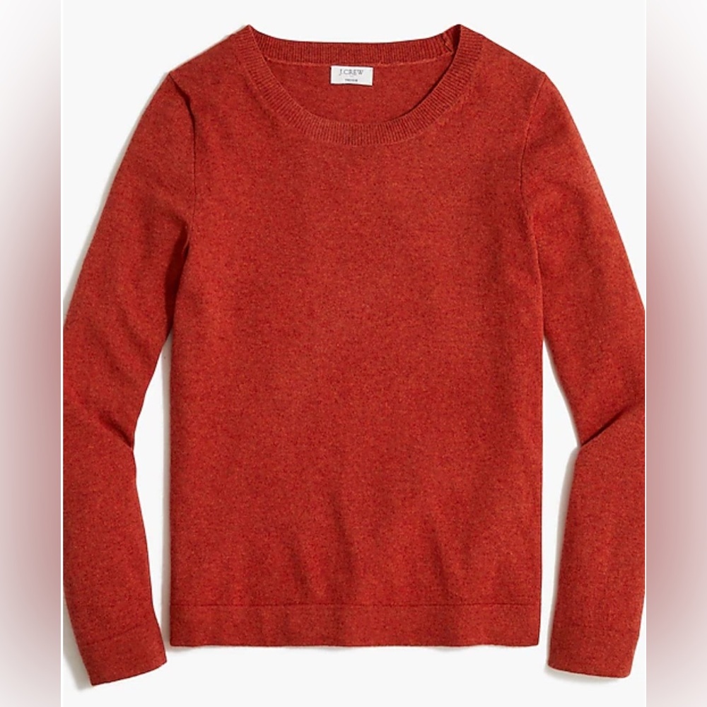 J.Crew wool and cotton Teddy sweater in burnt orange size extra large